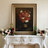 Large French Floral Oil Painting