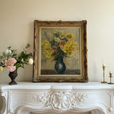 Large Impressionist Style Floral Oil Painting