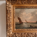 19th Century Antique Seascape ~ Oil on Panel