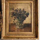 Antique Floral Still Life in Golden Gilt Frame