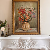 Large Vintage Floral Still Life Oil Painting