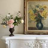 Large Impressionist Style Floral Oil Painting