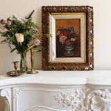 Antique Floral Still Life in Ornate Gilt Frame