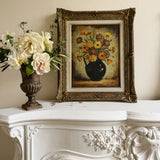 Antique Autumn Floral Oil Painting