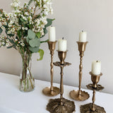 Scallop Detail Brass Candlestick