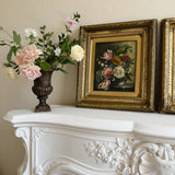 Pair of Vintage Floral Oil Paintings | Dutch Master Style Still Life in Gold Frames