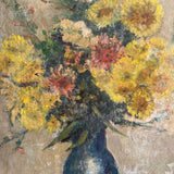 Large Impressionist Style Floral Oil Painting