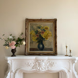 Large Impressionist Style Floral Oil Painting