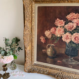 19th Century French Oil Painting of Roses