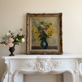 Large Impressionist Style Floral Oil Painting
