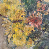 Large Impressionist Style Floral Oil Painting