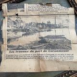 Antique Oil Painting - Port de Coronmeuse, 1920s Harbour Scene