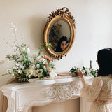 19th Century French Oval Bow Mirror