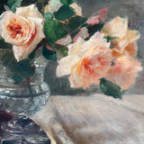 Antique Rose Still Life Oil Painting