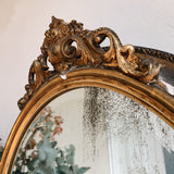 19th Century Gilt Wood Oval Mirror