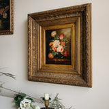 Antique Floral Still Life Oil Painting