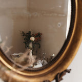 19th Century French Antique Gold Oval Mirror