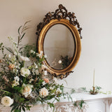19th Century French Antique Gold Oval Mirror