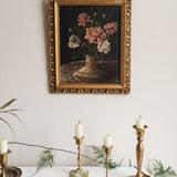 French Vintage Floral Oil Painting